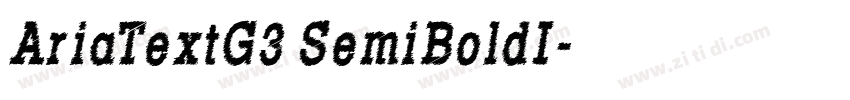 AriaTextG3 SemiBoldI字体转换